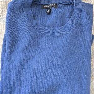 Banana Republic Men's Blue Sweater Crewneck Large